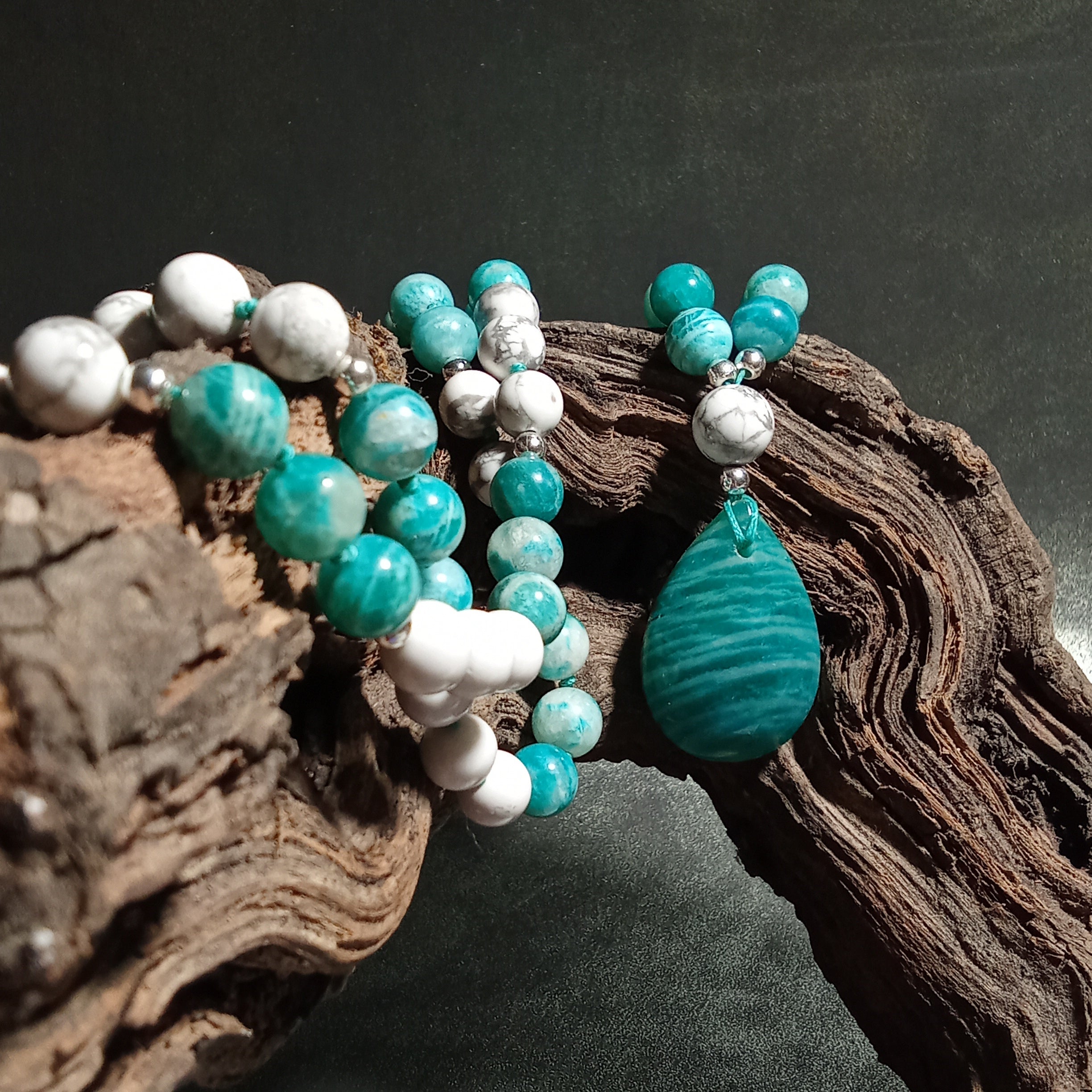 Amazonite & Howlite Necklace