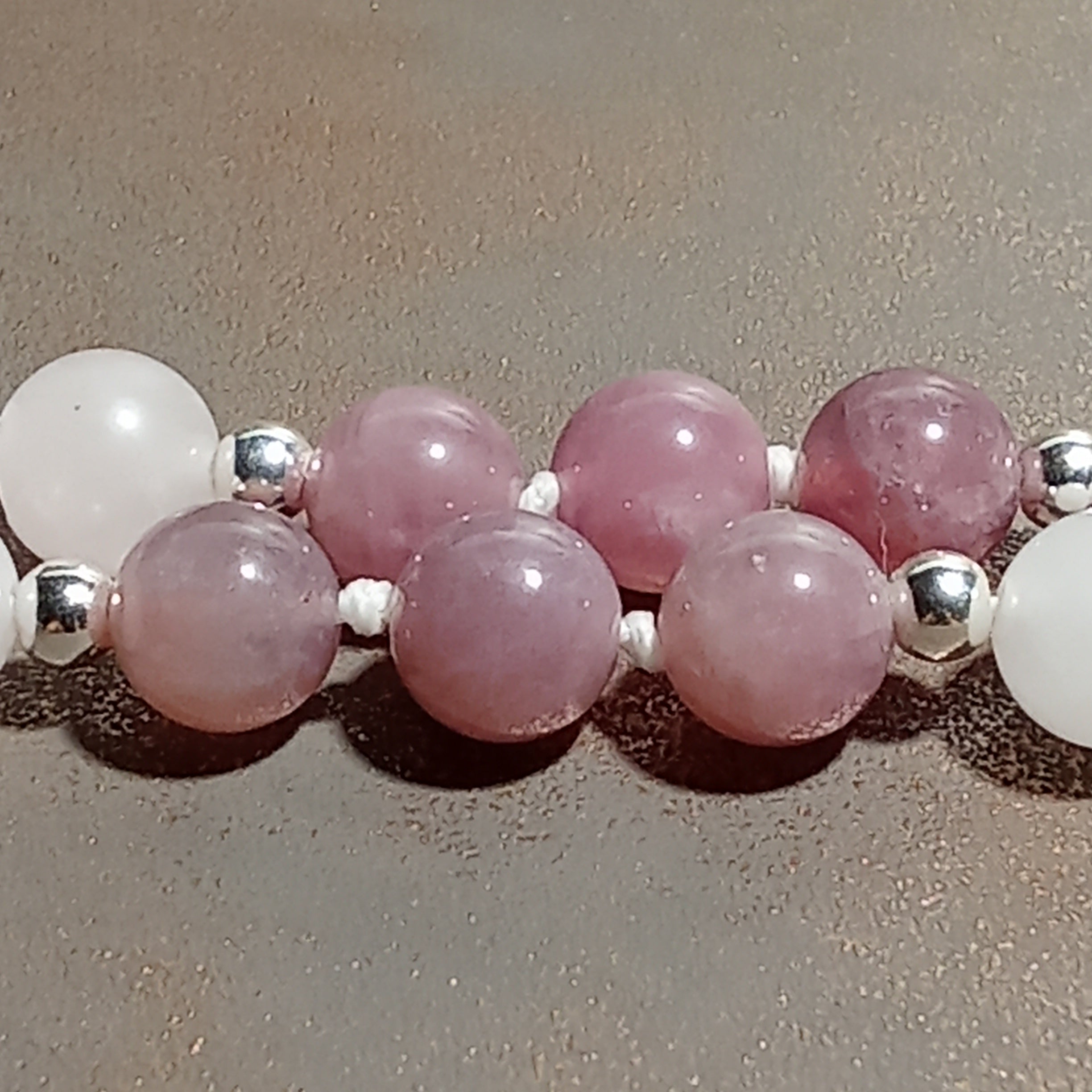 Druzy Quartz, Rose Quartz & Rhodonite Necklace