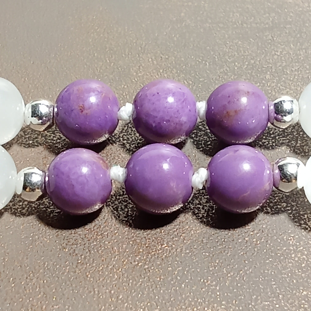 Phosphosiderite & Selenite Necklace