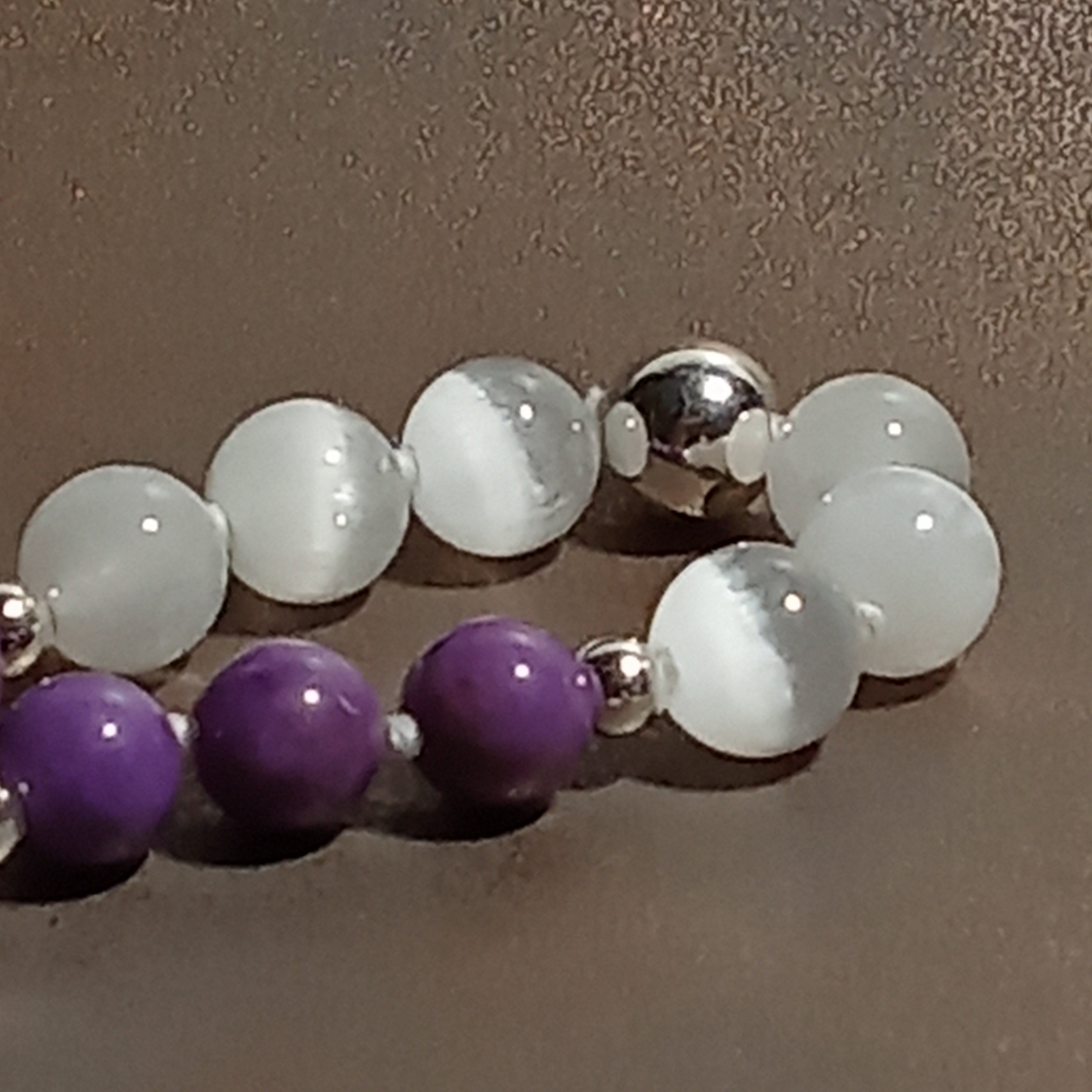 Phosphosiderite & Selenite Necklace